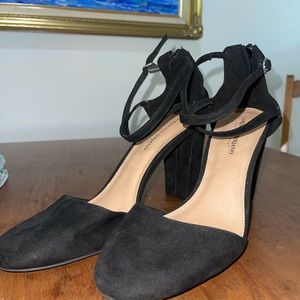 Black block heels size 12